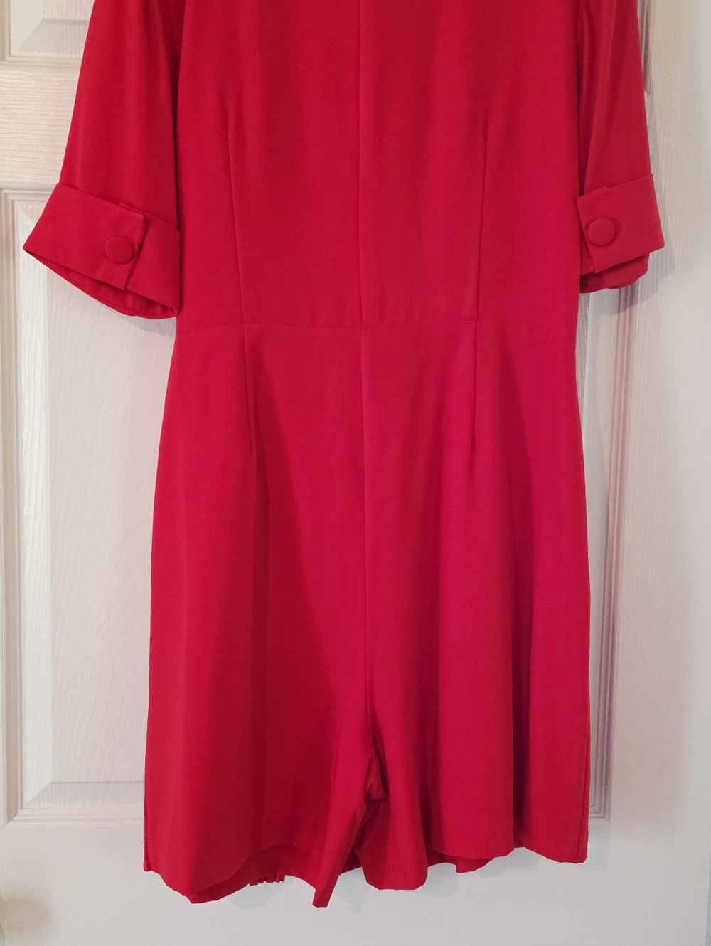 Alex Marie Red Pleated Wrap Rompet Dress - Picture 9 of 10